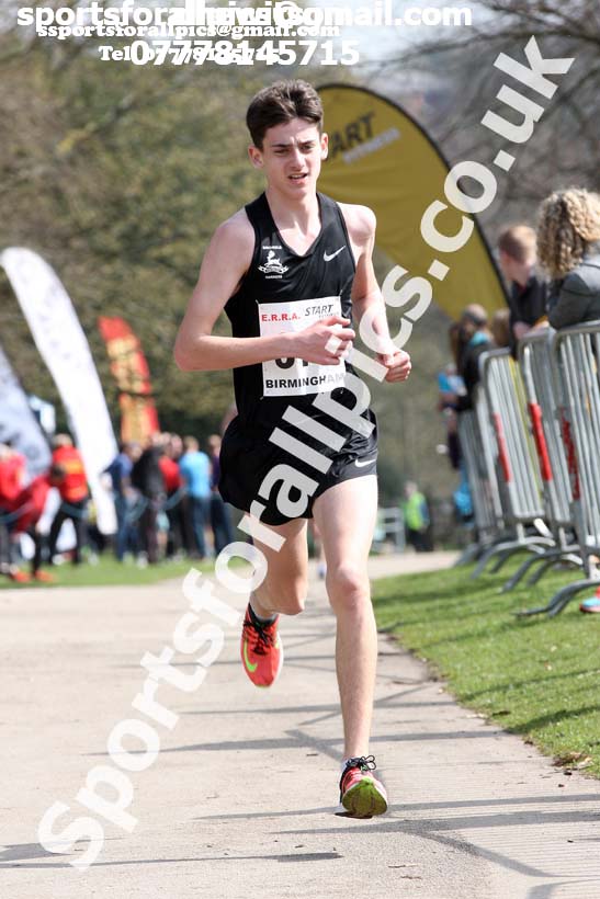 Boys under-15s 5k road race, 2018 ERRA Under-17s and Under-15s 5k Champs, Sutton Coldfield. Photo: David T. Hewitson/Sports for All Pics